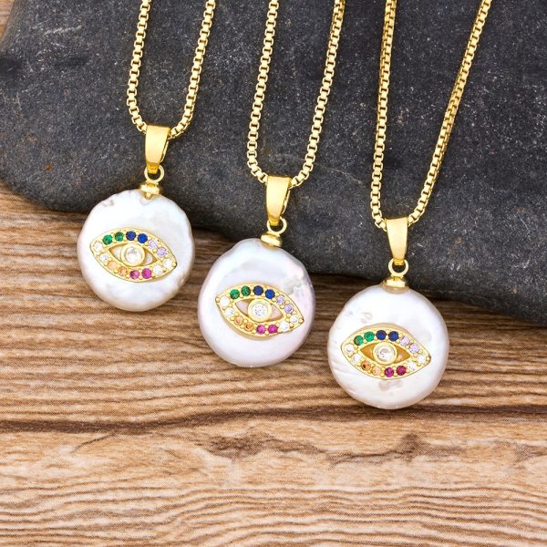 Pearl Series : Turkish Evil Eye Necklace - Image 4